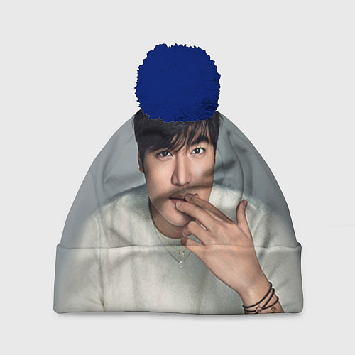 Шапка c помпоном Lee Min Ho / 3D-Тёмно-синий – фото 1