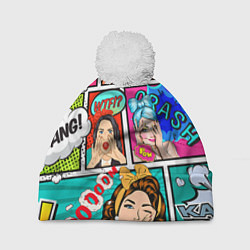 Шапка c помпоном POP ART