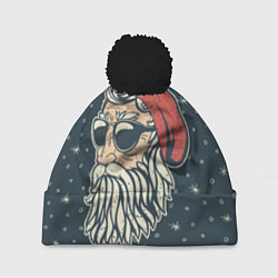 Шапка с помпоном Санта хипстер, цвет: 3D-черный
