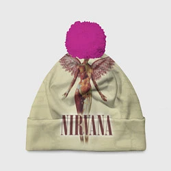 Шапка с помпоном Nirvana Angel, цвет: 3D-малиновый