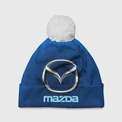 Шапка с помпоном Mazda, цвет: 3D-белый