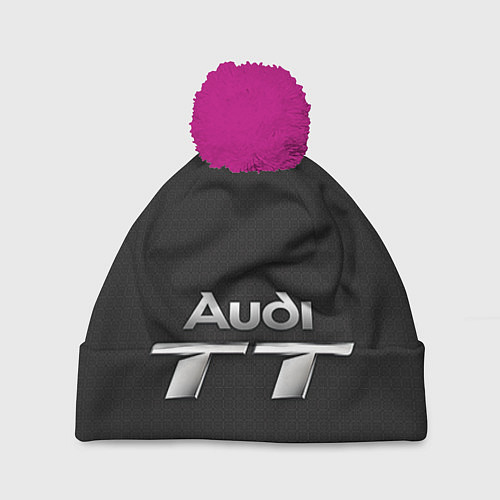 Шапка c помпоном Audi TT / 3D-Малиновый – фото 1