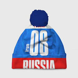 Шапка с помпоном Russia: from 08 цвета 3D-тёмно-синий — фото 1