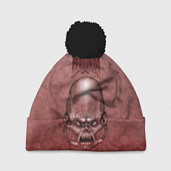 Шапка с помпоном DOOM Skull, цвет: 3D-черный