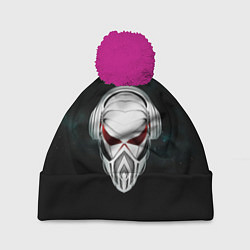 Шапка с помпоном Пиратская станция, цвет: 3D-малиновый