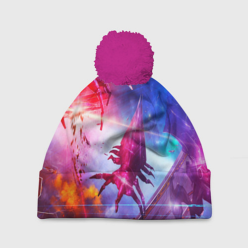 Шапка c помпоном Mass effect / 3D-Малиновый – фото 1