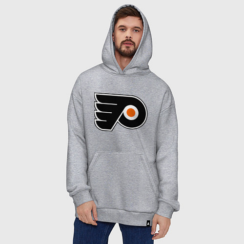 Худи оверсайз Philadelphia Flyers / Меланж – фото 4