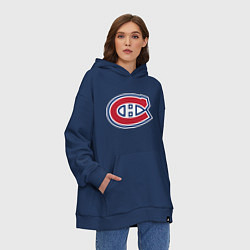 Толстовка-худи оверсайз Montreal Canadiens, цвет: тёмно-синий — фото 2