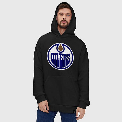 Худи оверсайз Edmonton Oilers / Черный – фото 4