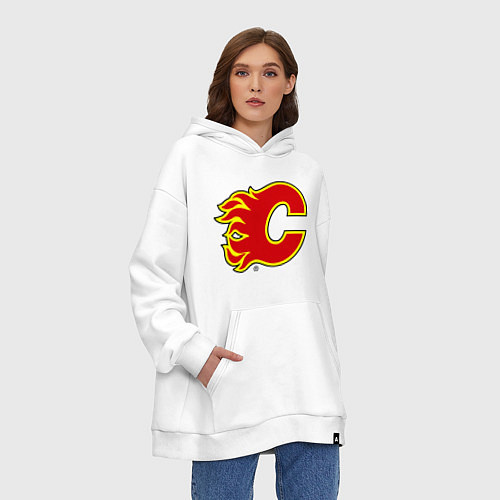 Худи оверсайз Calgary Flames / Белый – фото 3