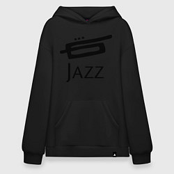 Толстовка-худи оверсайз Jazz, цвет: черный