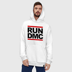 Толстовка-худи оверсайз Run DMC, цвет: белый — фото 2