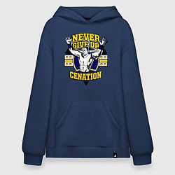 Худи оверсайз Never Give Up: Cenation