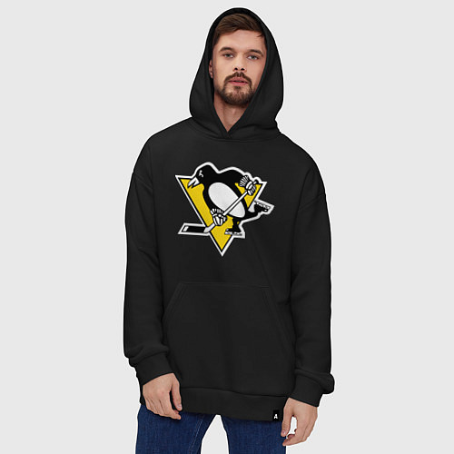 Худи оверсайз Pittsburgh Penguins / Черный – фото 4