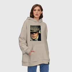 Толстовка-худи оверсайз Peaky Blinders, цвет: миндальный — фото 2