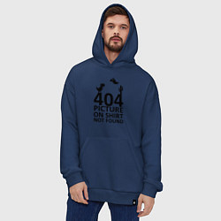 Толстовка-худи оверсайз 404, цвет: тёмно-синий — фото 2