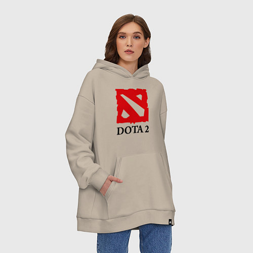 Худи оверсайз Dota 2: Logo / Миндальный – фото 3
