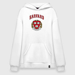 Толстовка-худи оверсайз Harvard university, цвет: белый