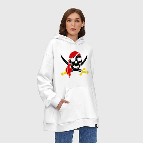 Худи оверсайз Пиратская футболка / Белый – фото 3