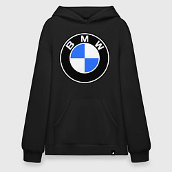 Толстовка-худи оверсайз Logo BMW, цвет: черный