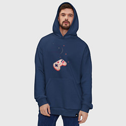 Толстовка-худи оверсайз Perfect Team: Player 1, цвет: тёмно-синий — фото 2