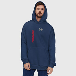 Толстовка-худи оверсайз Nissan Style, цвет: тёмно-синий — фото 2