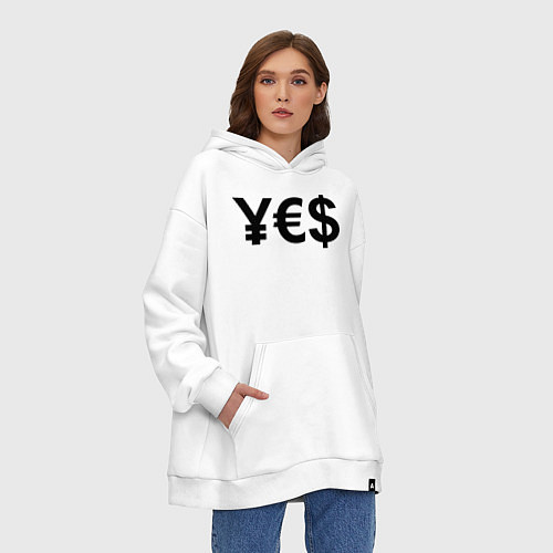Худи оверсайз YE$ / Белый – фото 3
