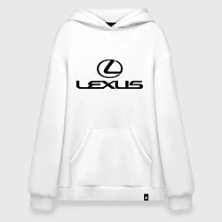 Толстовка-худи оверсайз Lexus logo, цвет: белый