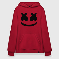 Толстовка-худи оверсайз Marshmello, цвет: красный