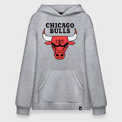 Толстовка-худи оверсайз Chicago Bulls, цвет: меланж