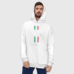 Толстовка-худи оверсайз FC Juventus: Italy, цвет: белый — фото 2