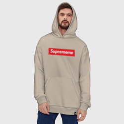 Толстовка-худи оверсайз Suprememe, цвет: миндальный — фото 2