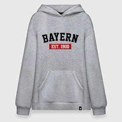 Толстовка-худи оверсайз FC Bayern Est. 1900, цвет: меланж