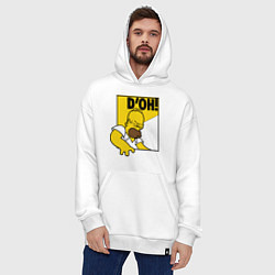 Толстовка-худи оверсайз Homer D'OH!, цвет: белый — фото 2