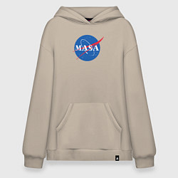 Толстовка-худи оверсайз NASA: Masa, цвет: миндальный