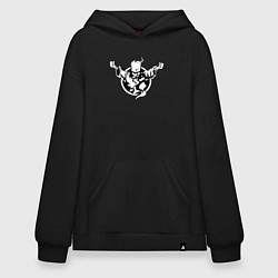 Толстовка-худи оверсайз Thunderdome logo, цвет: черный