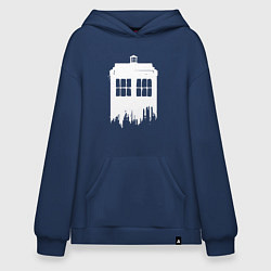 Худи оверсайз Тардис white - Доктор Кто