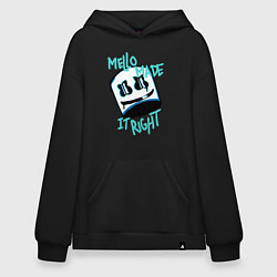 Толстовка-худи оверсайз Mello Made it Right, цвет: черный