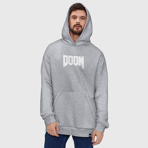 Худи оверсайз DOOM / Меланж – фото 4