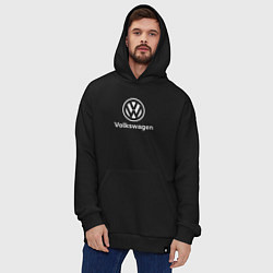 Толстовка-худи оверсайз VOLKSWAGEN, цвет: черный — фото 2