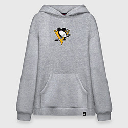 Толстовка-худи оверсайз Pittsburgh Penguins: Evgeni Malkin, цвет: меланж
