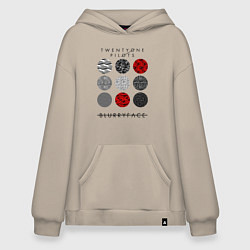 Толстовка-худи оверсайз TOP: Blurryface, цвет: миндальный