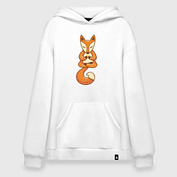 Худи оверсайз Лисенок занимается йогой