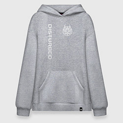 Толстовка-худи оверсайз DISTURBED, цвет: меланж