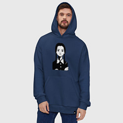 Толстовка-худи оверсайз Wednesday Addams, цвет: тёмно-синий — фото 2