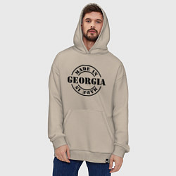 Толстовка-худи оверсайз Made in Georgia (сделано в Грузии), цвет: миндальный — фото 2