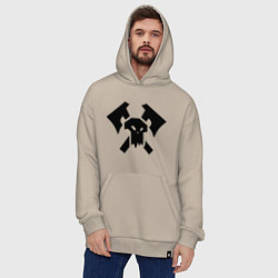 Толстовка-худи оверсайз Орки (Orks), цвет: миндальный — фото 2