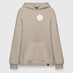 Худи оверсайз ЧЁРНЫЙ КЛЕВЕР НА СПИНЕ