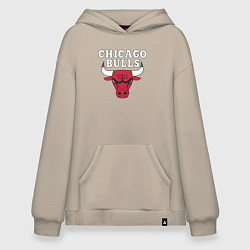 Толстовка-худи оверсайз CHICAGO BULLS, цвет: миндальный
