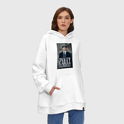 Толстовка-худи оверсайз Острые козырьки, цвет: белый — фото 2
